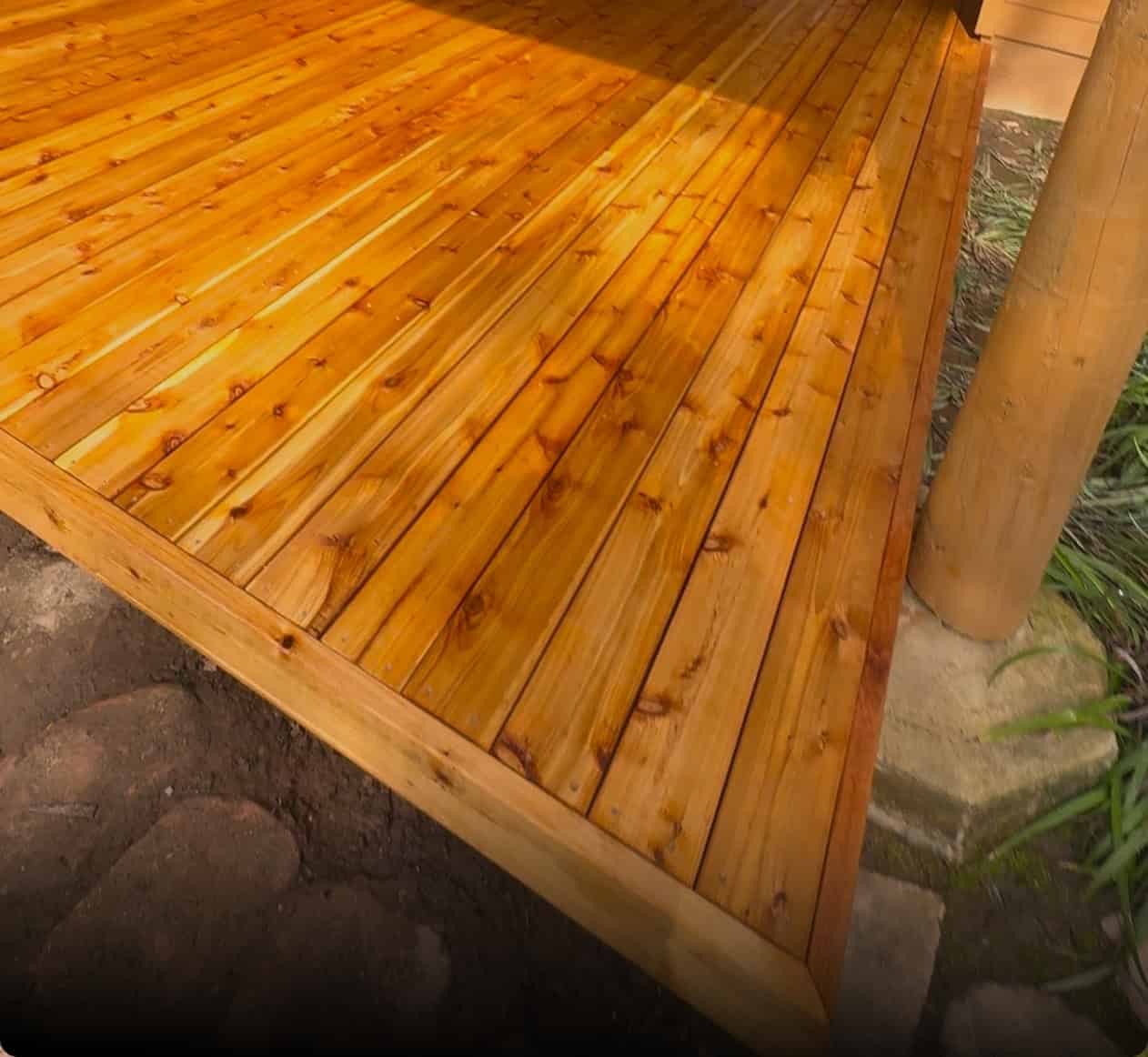 CEDAR DECK INSTALLATION – FAIR OAKS, CA – After