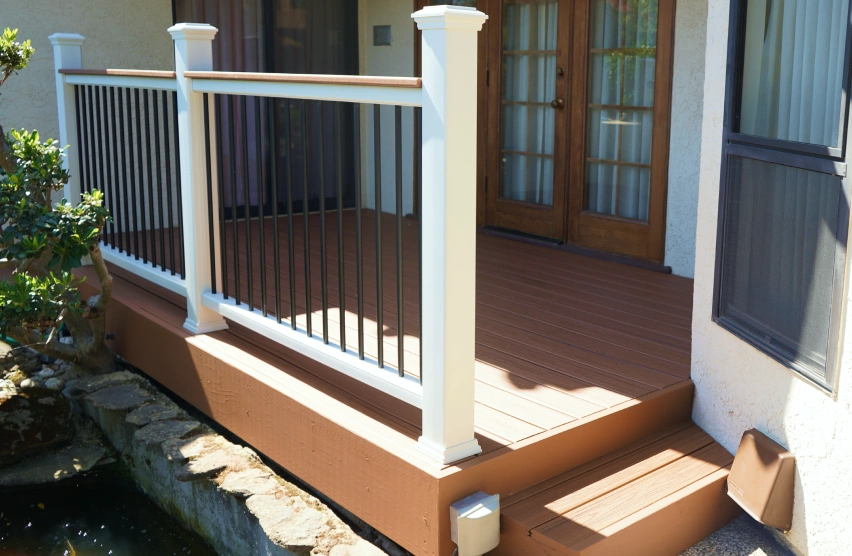 Elk Grove Deck Replacement before Trex composite deck installation on a Fair Oaks home with railing and stairs