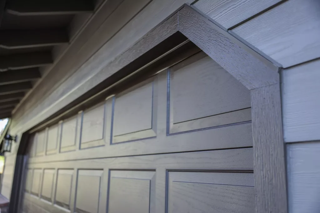 Close-up of James Hardie/fiber cement siding James Hardie/fiber cement siding