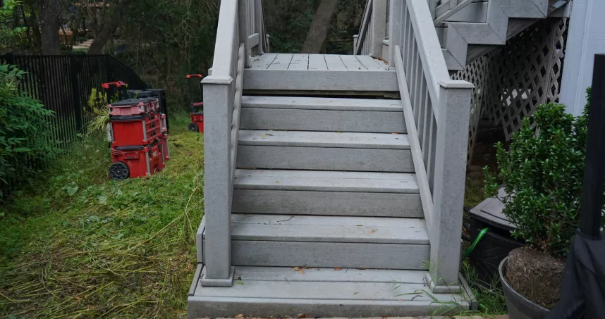 Aging Trex decking before removal