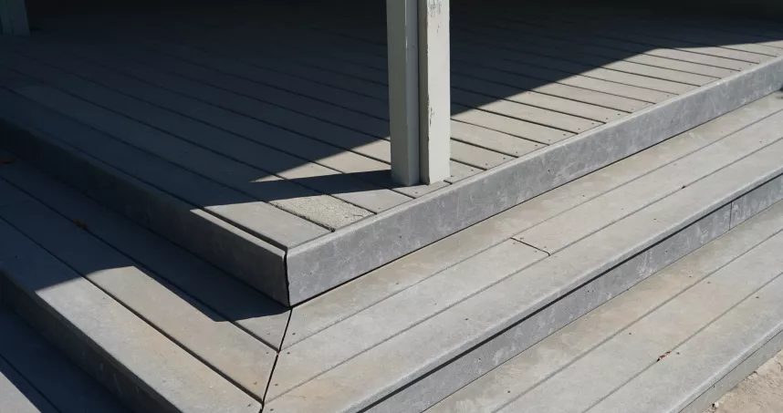 Old deck of the house in Carmichael, CA.