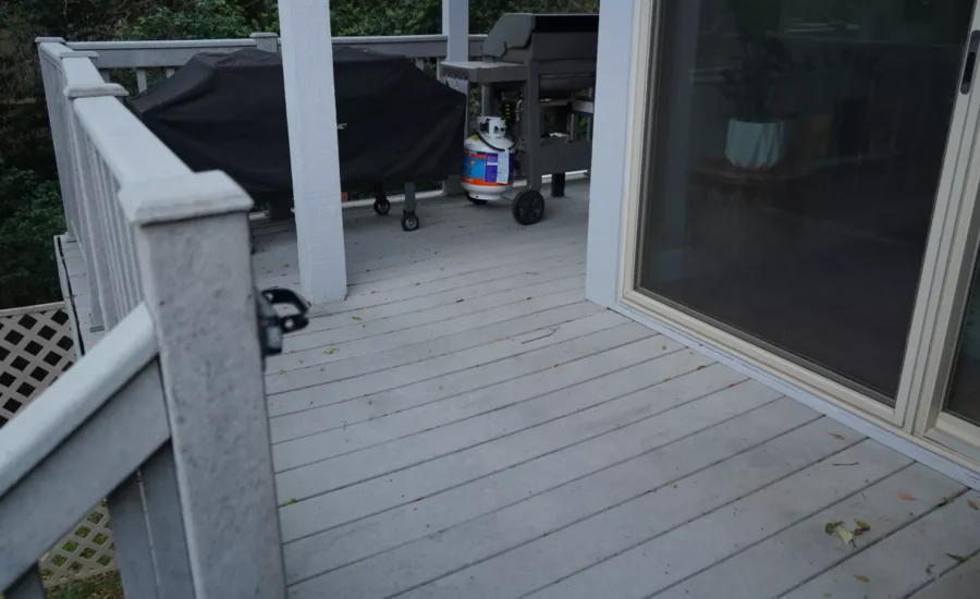 Existing Trex boards before deck replacement