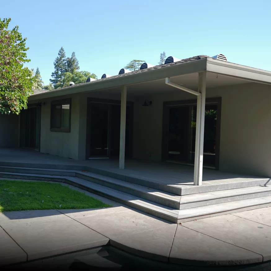 House exterior before Trex Deck Replacement in Carmichael, CA