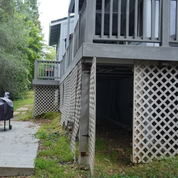 Original deck area before 10-foot expansion