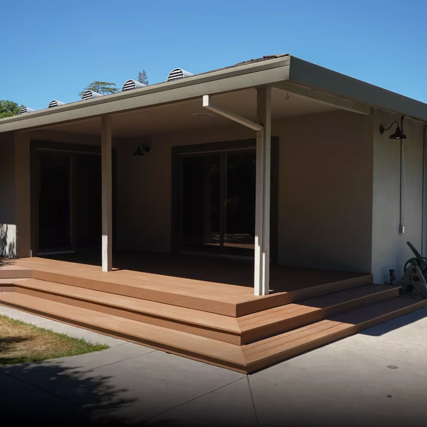 House exterior after Trex Deck Replacement in Carmichael, CA