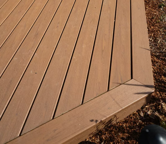 Close-up of new deck