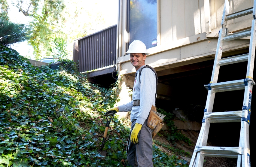 Newly installed siding on the exterior of a Rocklin home