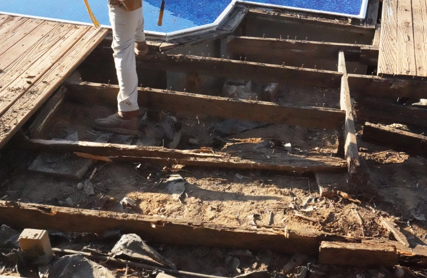 Waterproofing system installed on an elevated deck in Rocklin