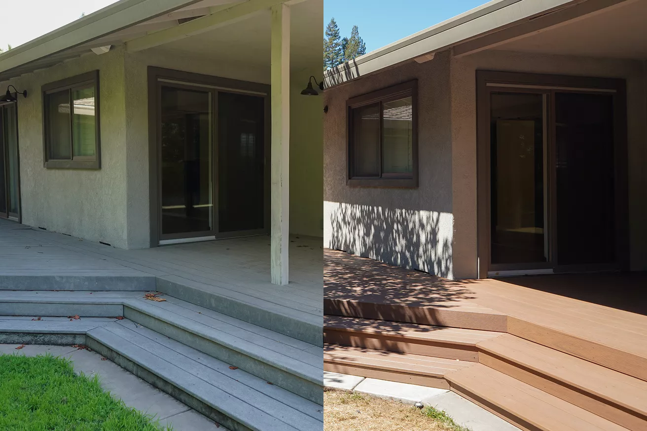 Renovated home with new decking