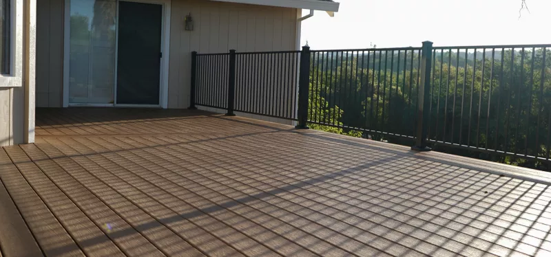  Custom wood deck being built from the ground up at a North Highlands home