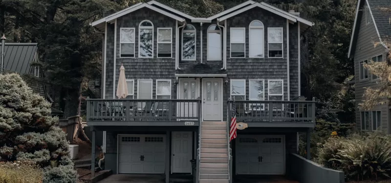 Duplex property in North Highlands with a durable composite deck