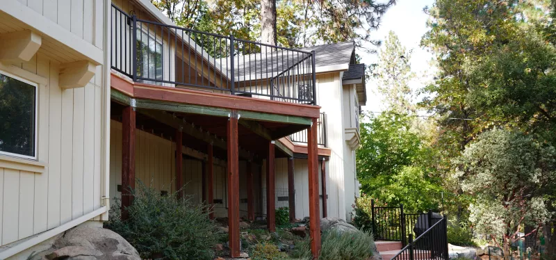 Elevated deck on a custom estate in Serrano, El Dorado Hills.