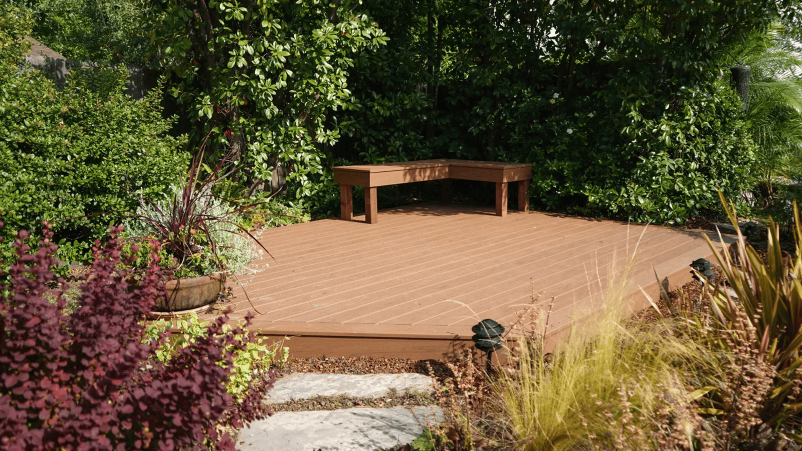 SMALL TREX GARDEN DECK REPLACEMENT IN ROSEVILLE, CA