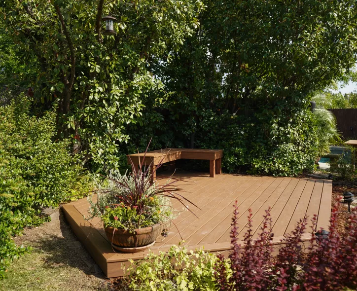 SMALL TREX GARDEN DECK REPLACEMENT IN ROSEVILLE, CA