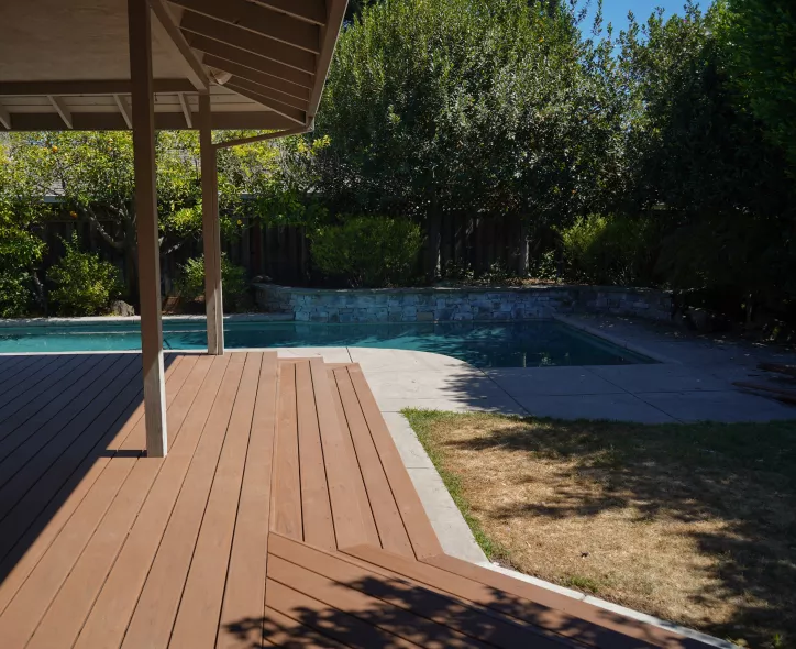 Removed the old 30-year-old composite deck completely and started fresh