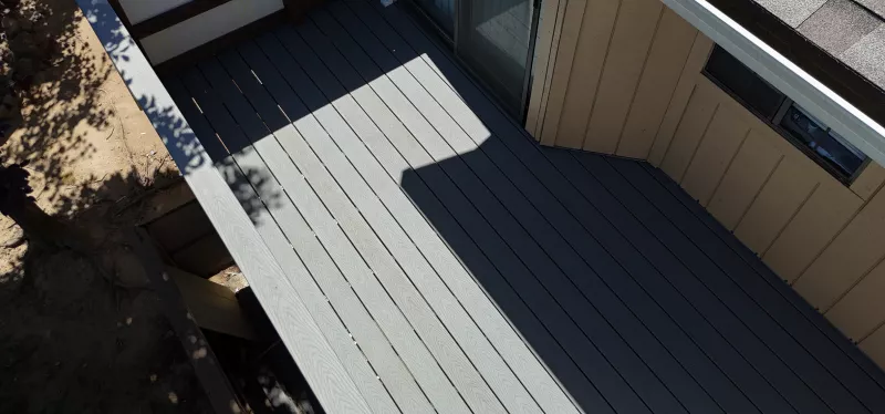 Second-story deck built over conditioned living space in Arden-Arcade.