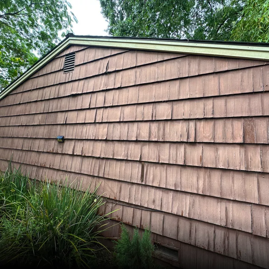 Fair Oaks home with existing exterior siding before James Hardie replacement.