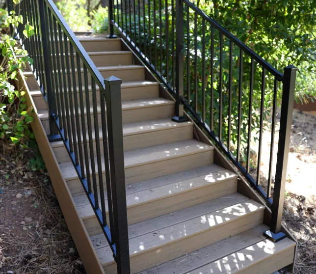 Completed Trex composite deck installation at Applegate home
