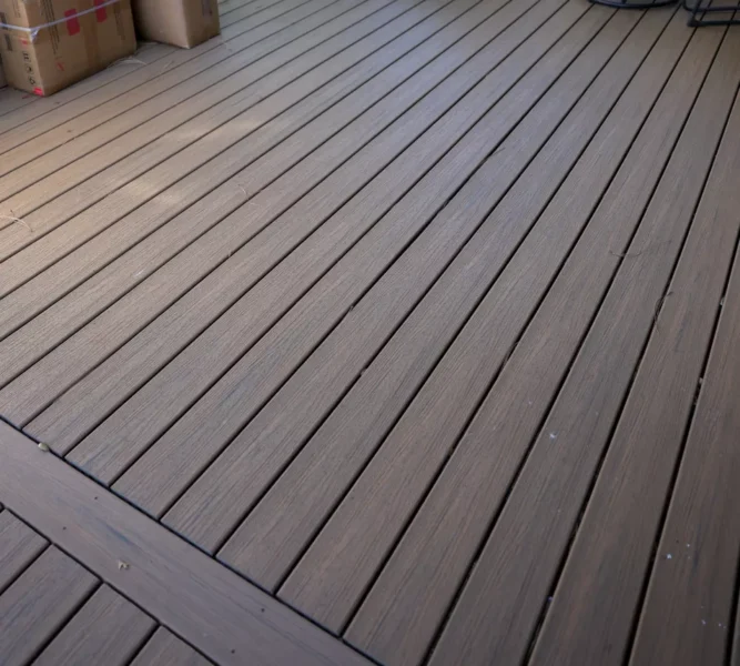 Finished low-maintenance Trex composite deck in Applegate, CA