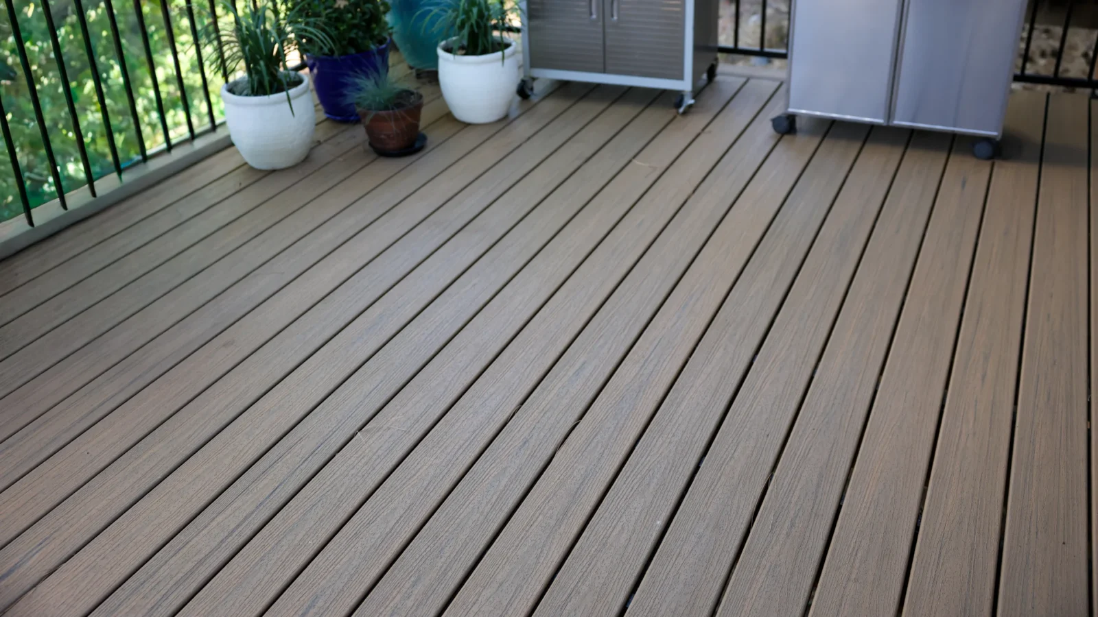 Trex composite decking installed on new deck in Applegate, CA